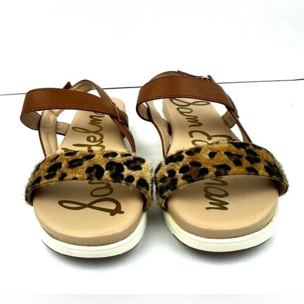 NWOT Sam Edelman Audrea Dionne Sandal Girls Sz 4 Leopard/Brown Strappy Sandal